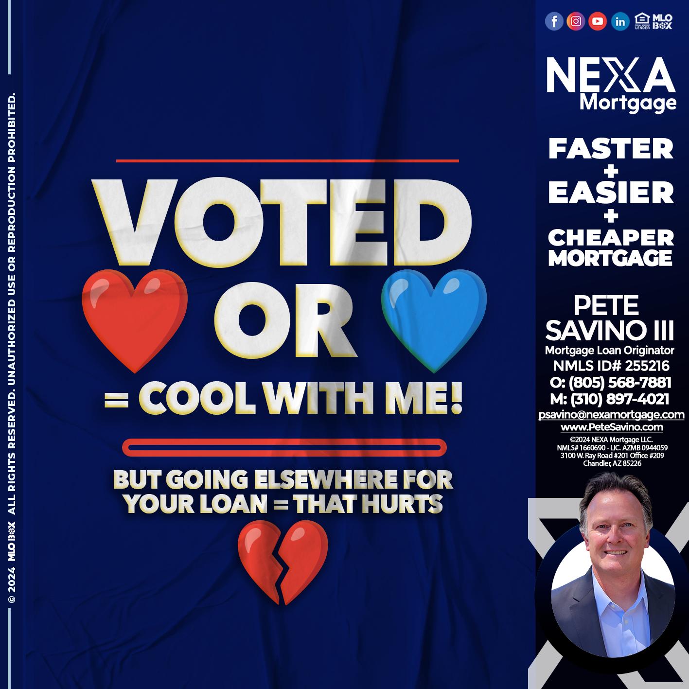 VOTED? - Pete Savino III -Mortgage Loan Originator