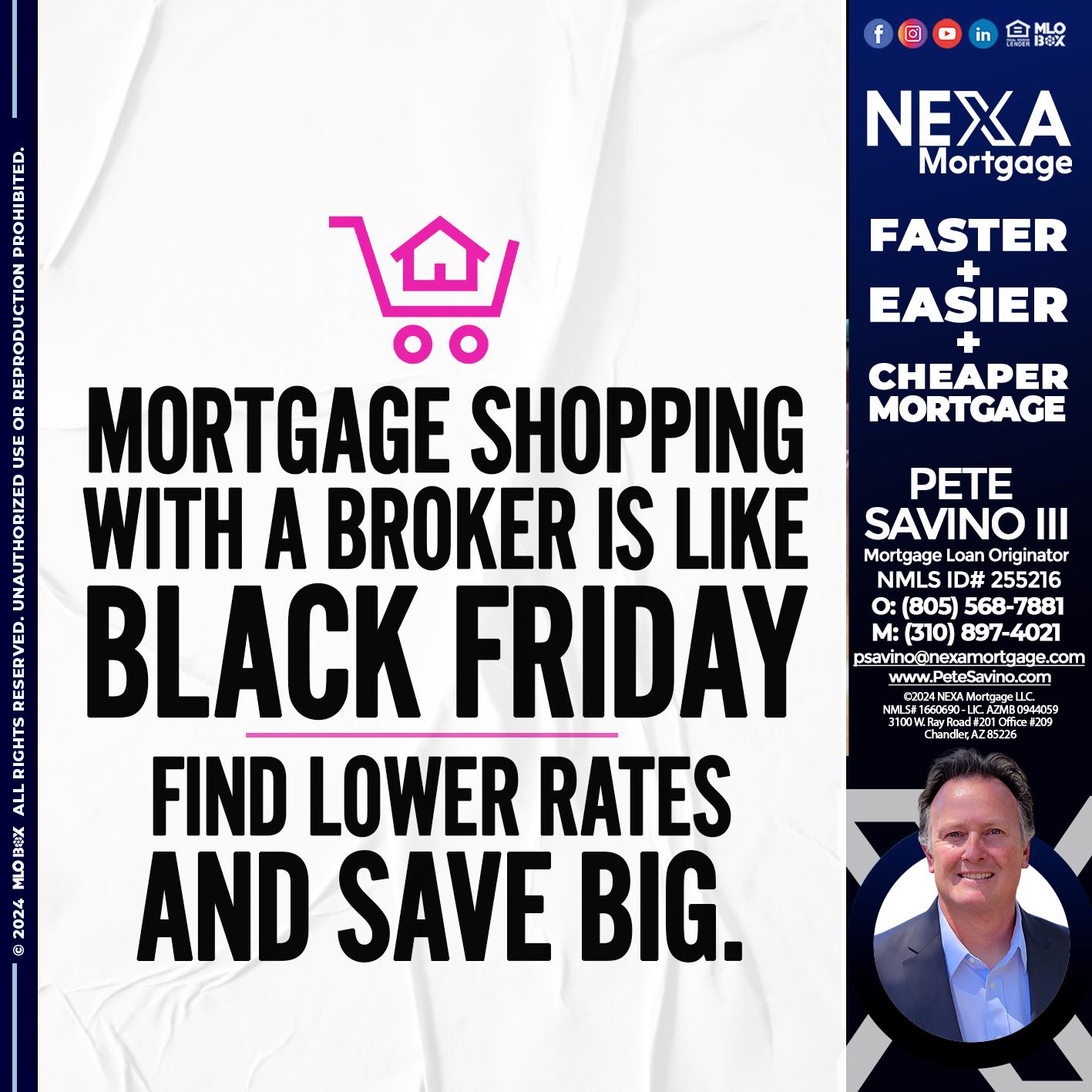 MORTGAGE SHOPPING - Pete Savino III -Mortgage Loan Originator