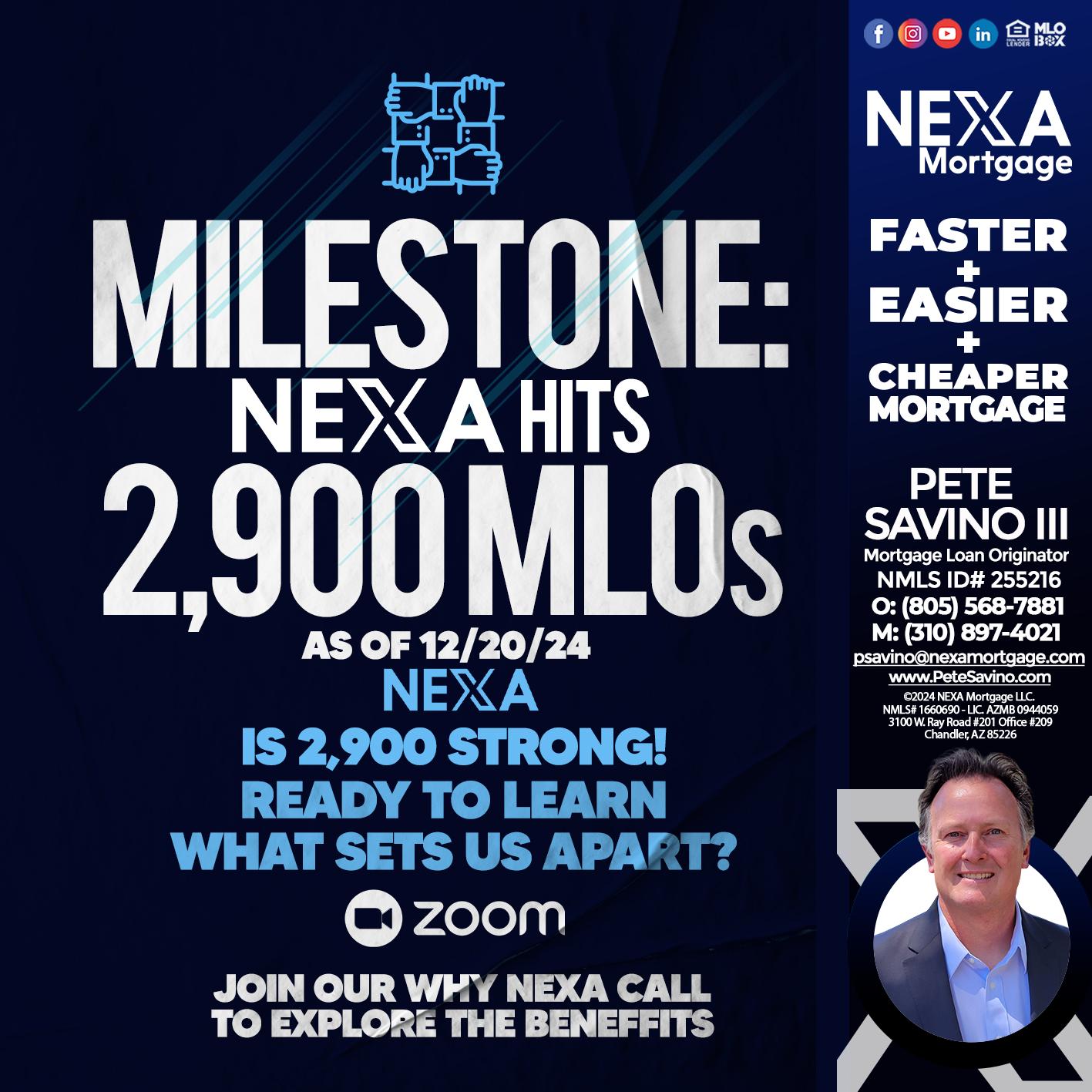 MILSTONE 2900 - Pete Savino III -Mortgage Loan Originator