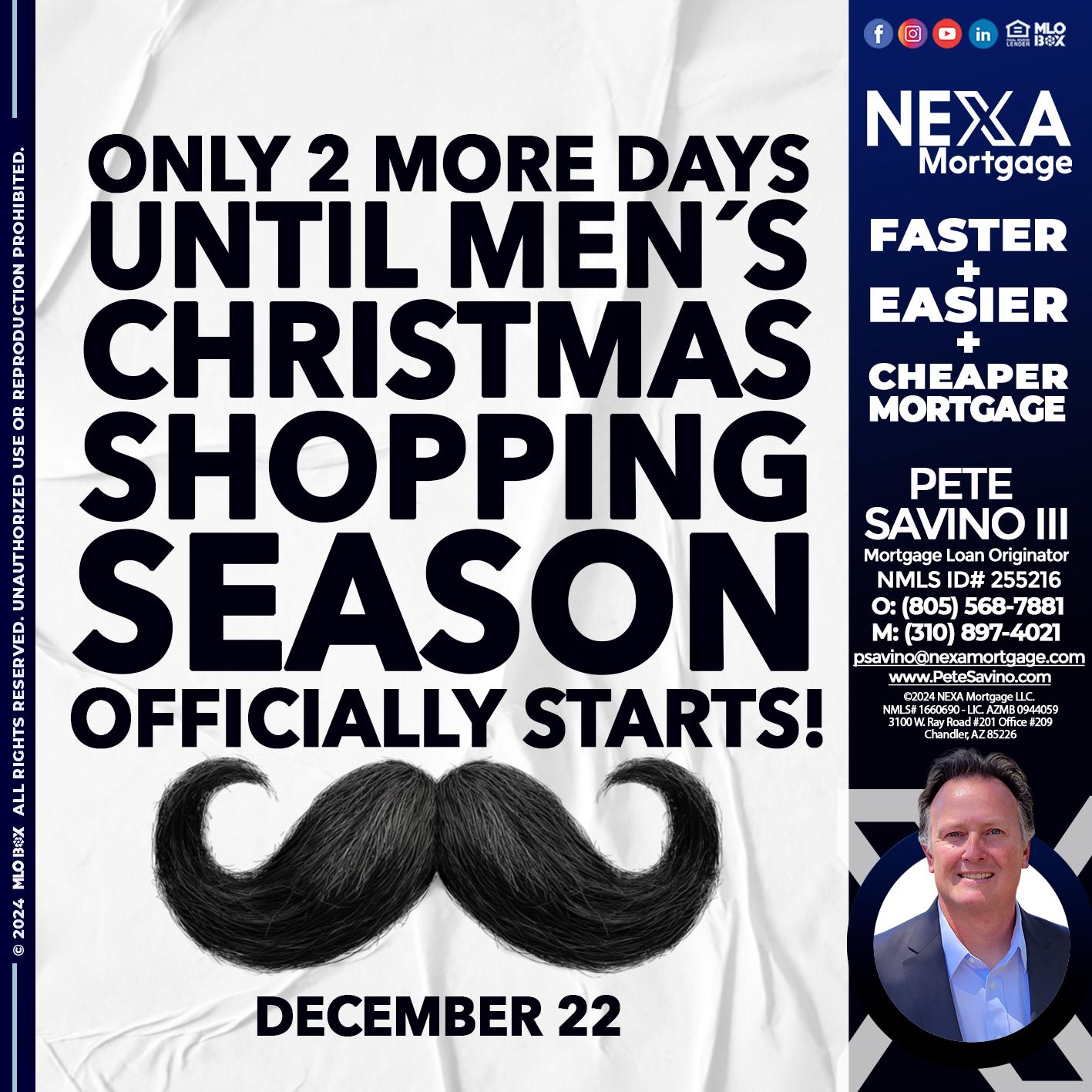 UNTIL 2 MORE DAYS... - Pete Savino III -Mortgage Loan Originator