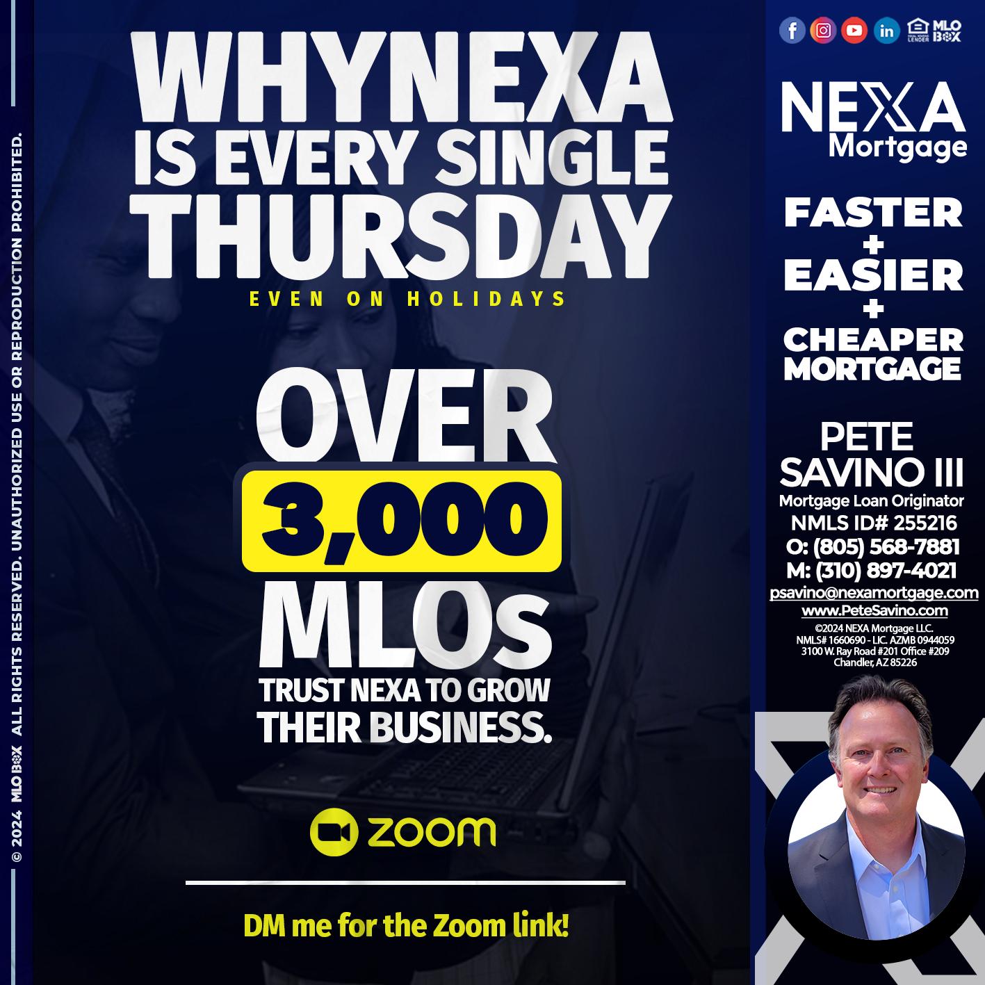 why NEXA - Pete Savino III -Mortgage Loan Originator