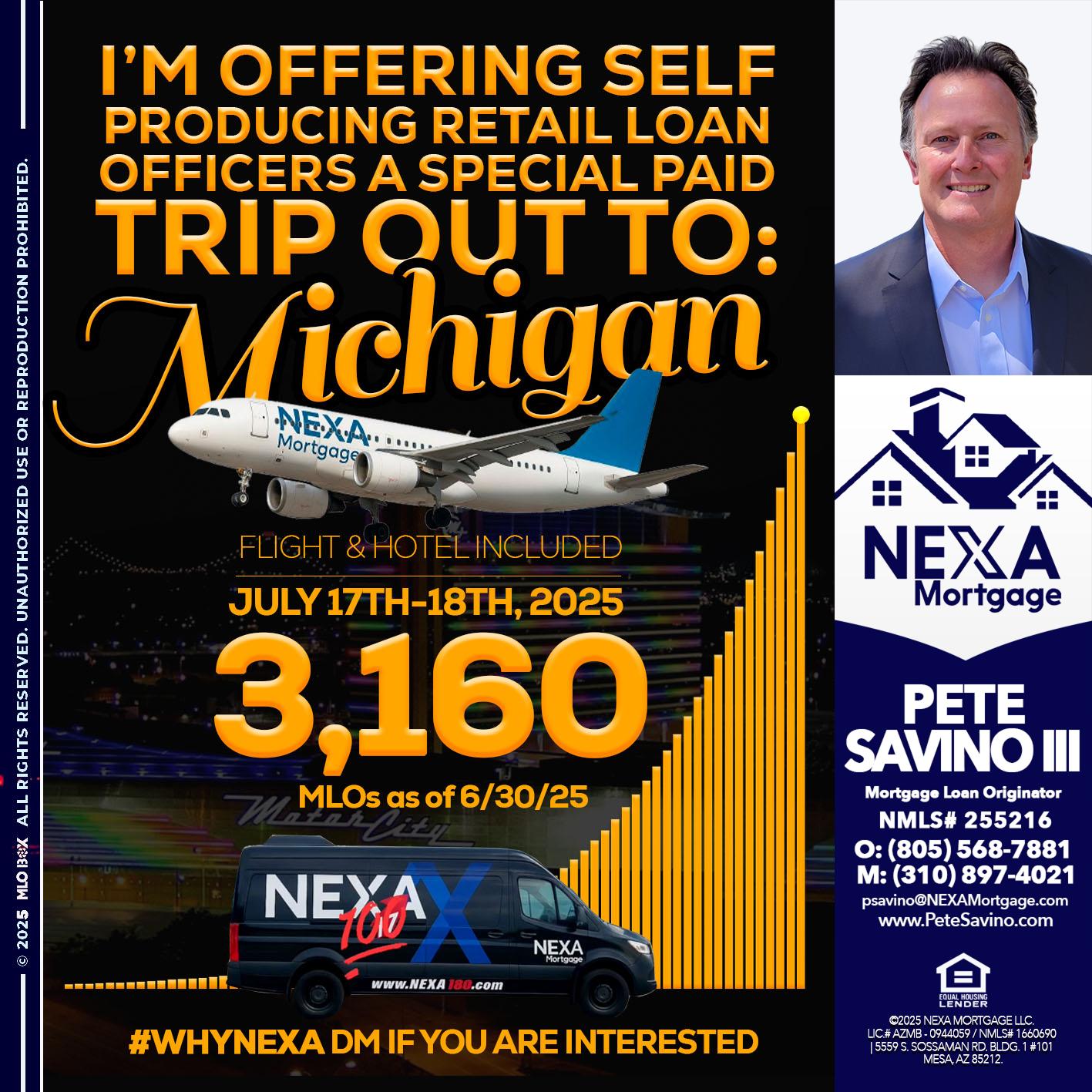 MICHIGAN TRIP - Pete Savino III -Mortgage Loan Originator