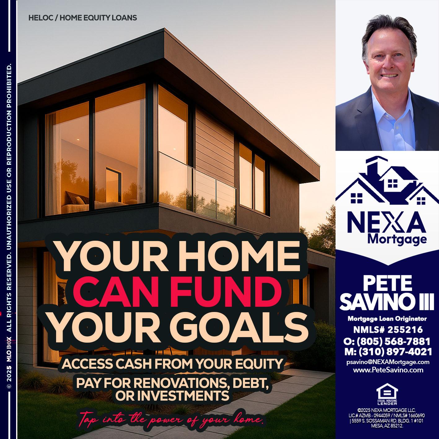 HELOC - Pete Savino III -Mortgage Loan Originator