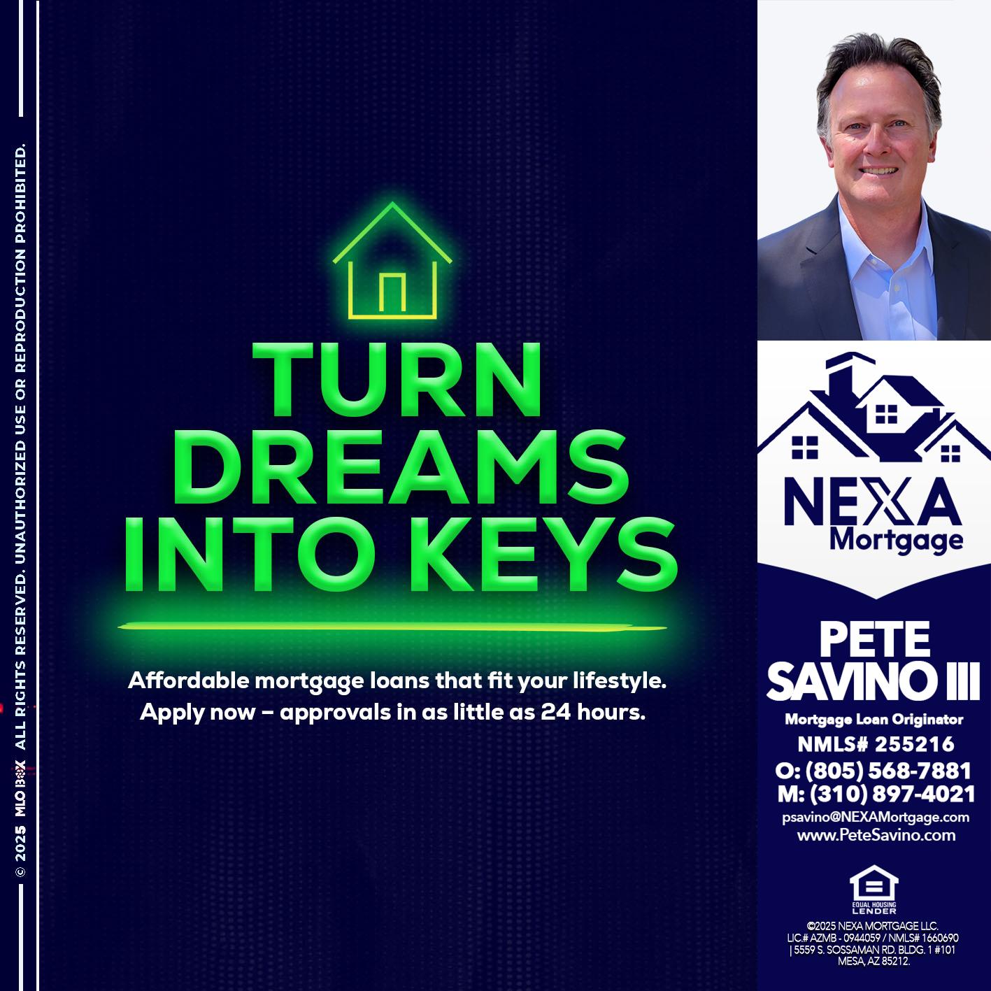 turn dreams - Pete Savino III -Mortgage Loan Originator