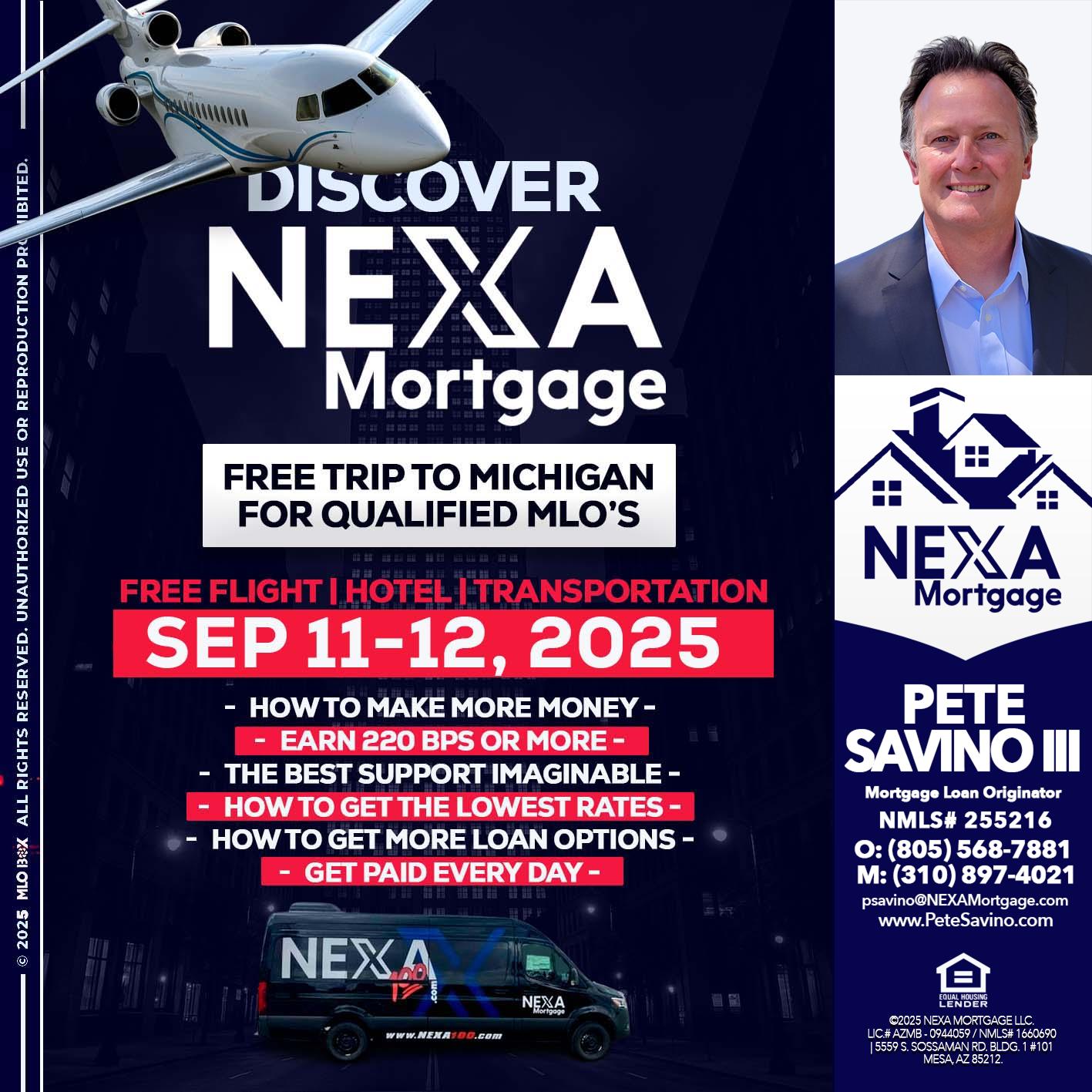 DISCOVER NEXA MORTGAGE - Pete Savino III -Mortgage Loan Originator