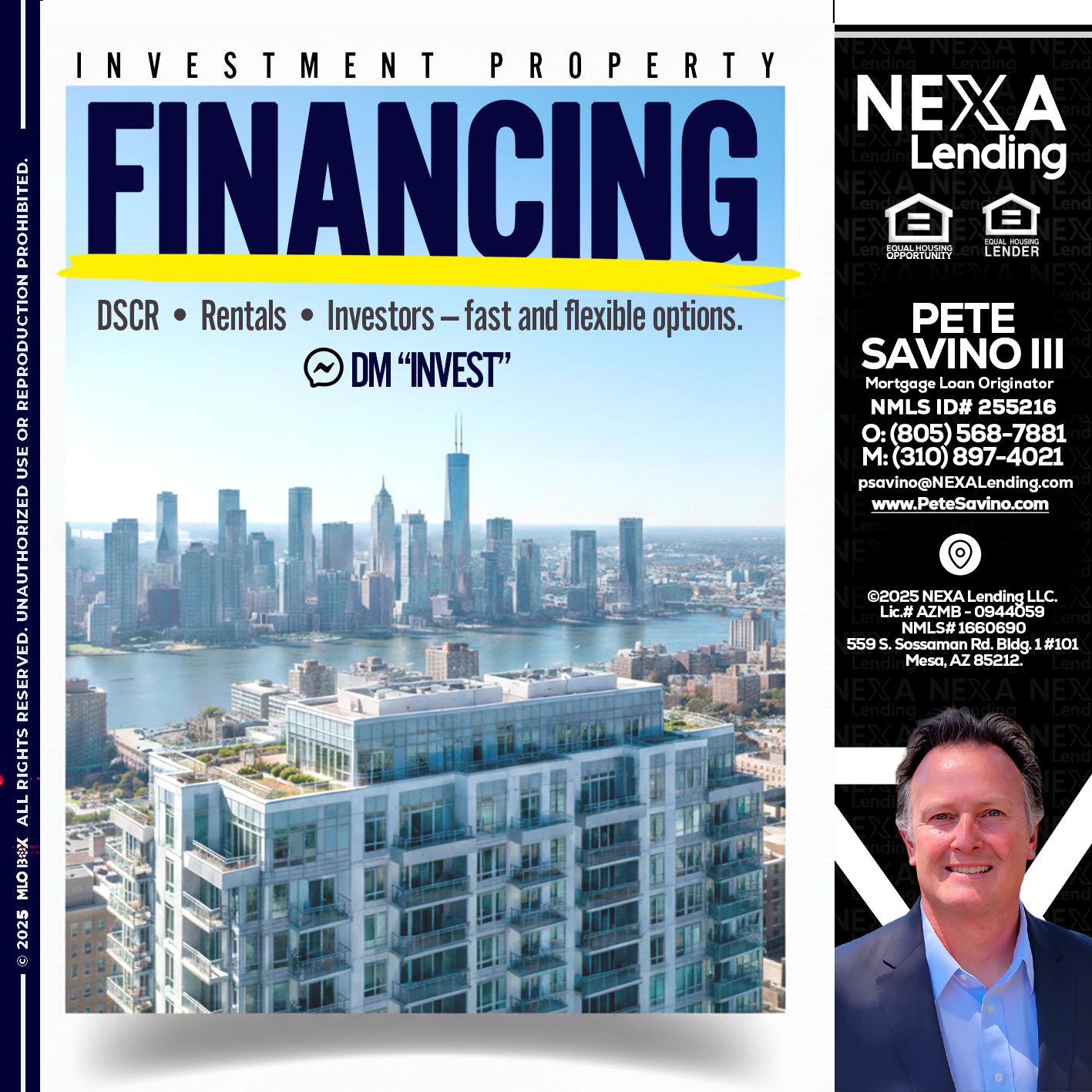 FINANCING - Pete Savino III -Mortgage Loan Originator