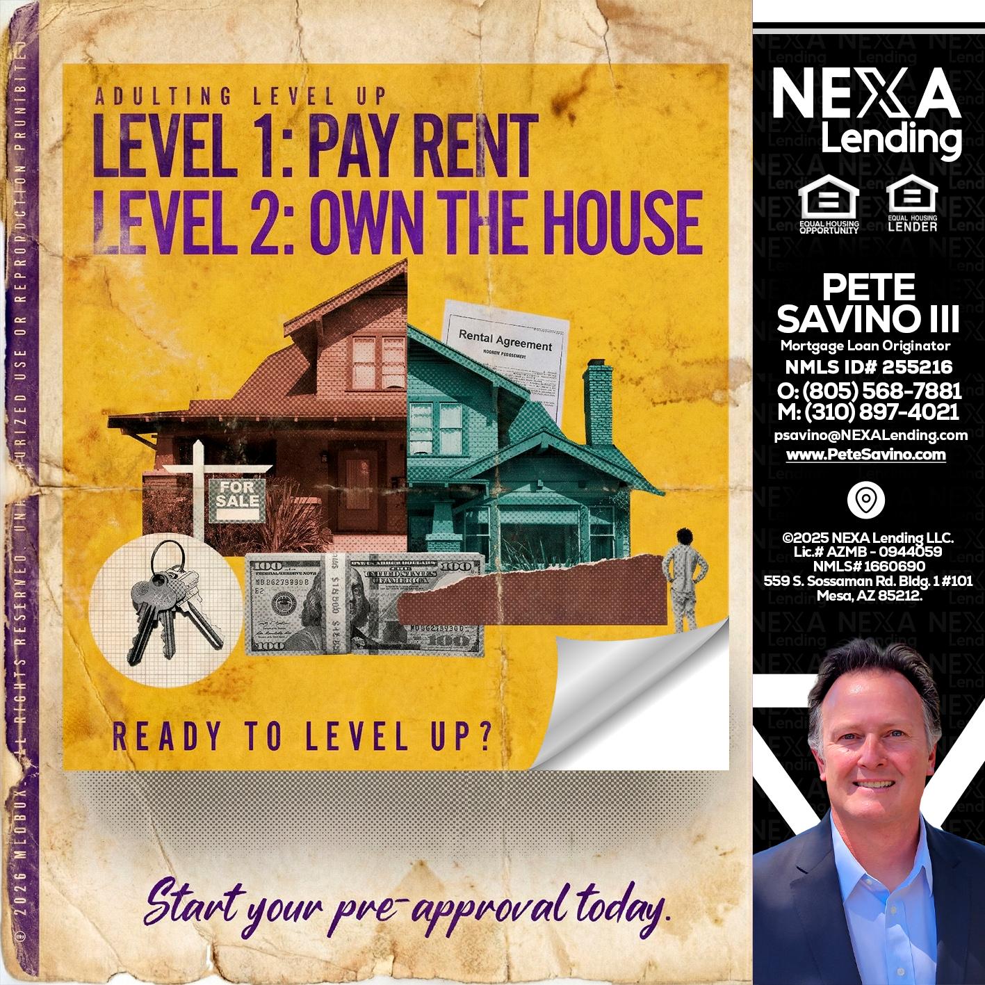 LEVEL 1 - Pete Savino III -Mortgage Loan Originator