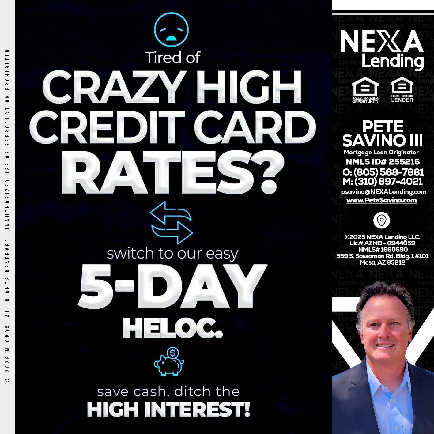 CRAZY HIGH - Pete Savino III -Mortgage Loan Originator