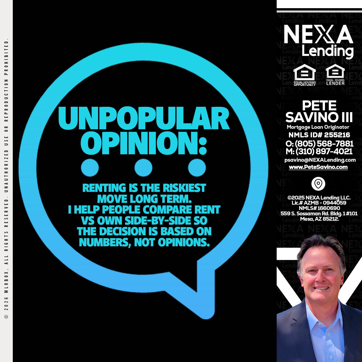 unpopular opinion - Pete Savino III -Mortgage Loan Originator