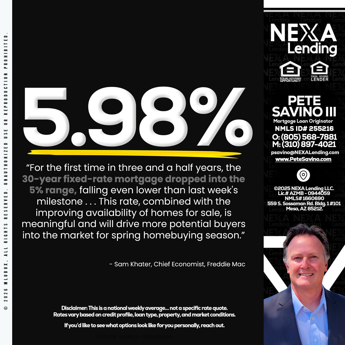 5.98% - Pete Savino III -Mortgage Loan Originator