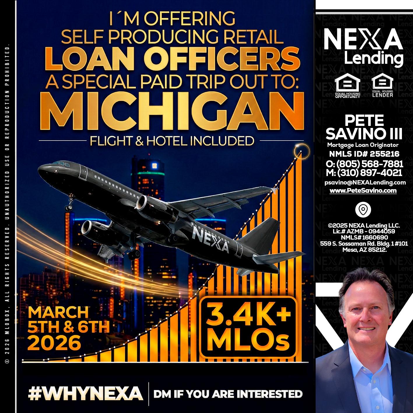 MICHIGAN - Pete Savino III -Mortgage Loan Originator