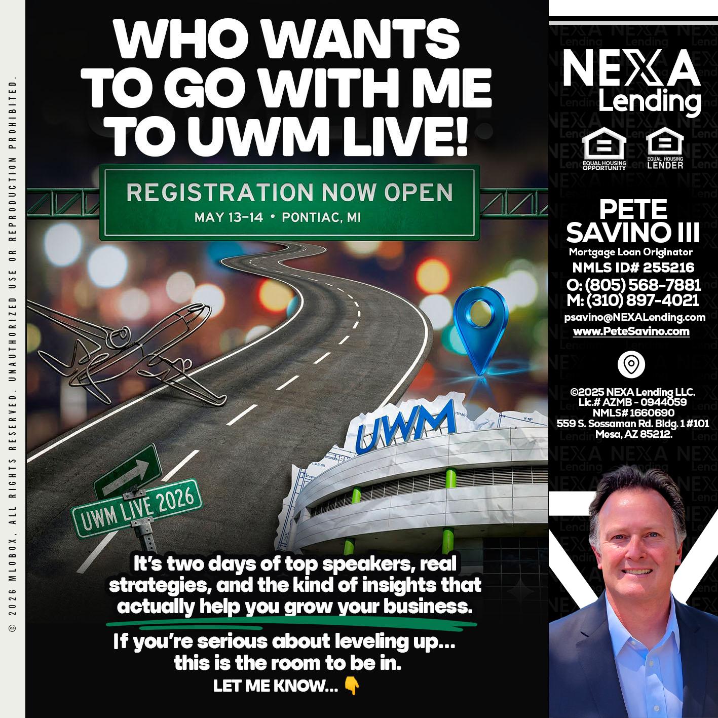 WHO WANTS - Pete Savino III -Mortgage Loan Originator