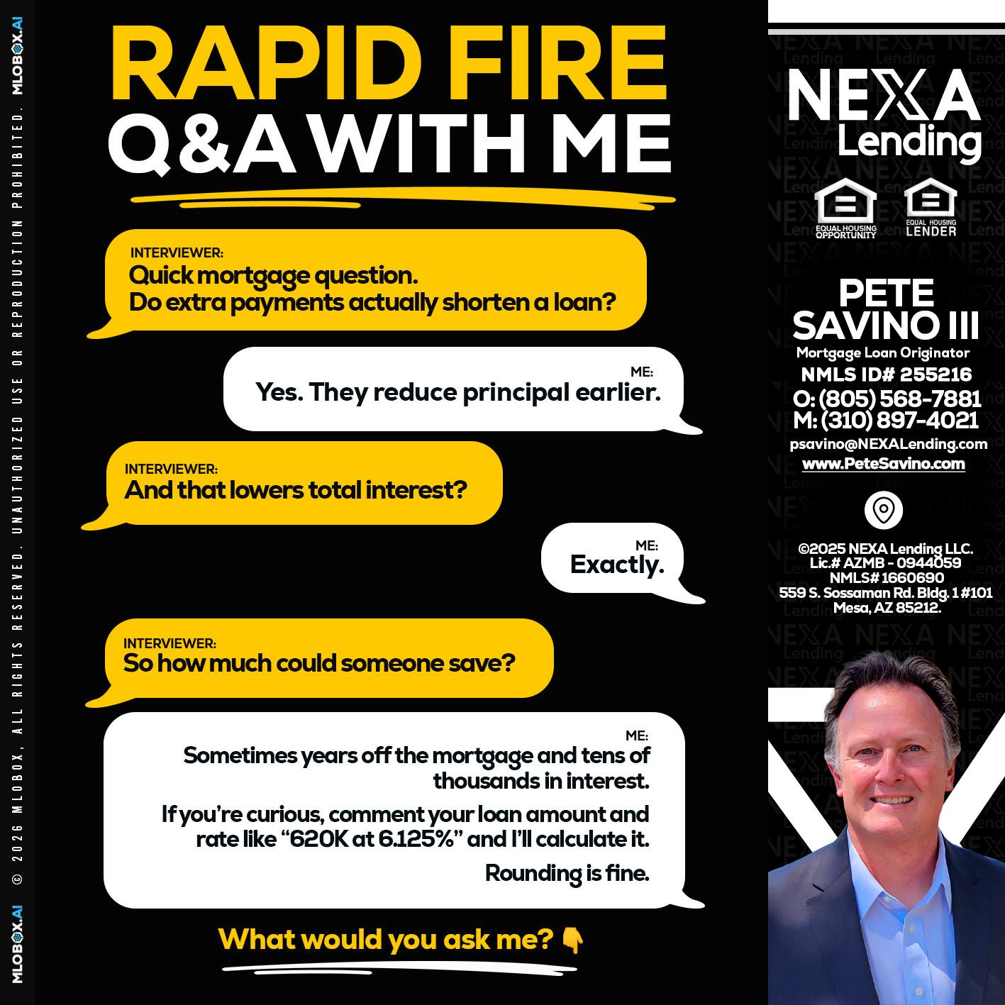 RAPID FIRE QA - Pete Savino III -Mortgage Loan Originator