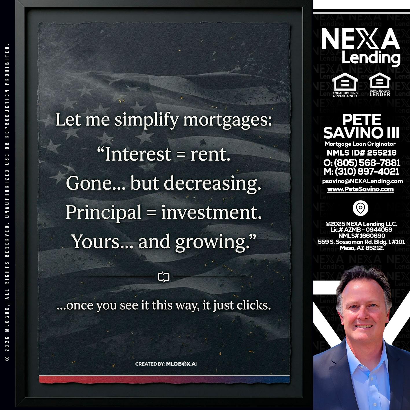 LET ME SIMPLIFY - Pete Savino III -Mortgage Loan Originator