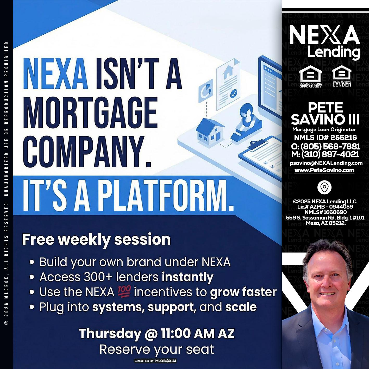 NEXA ISNT - Pete Savino III -Mortgage Loan Originator