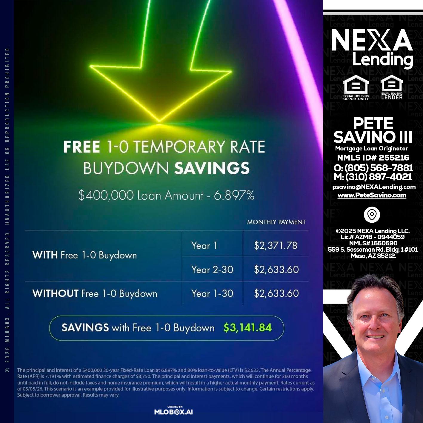 BUYDOWN - Pete Savino III -Mortgage Loan Originator