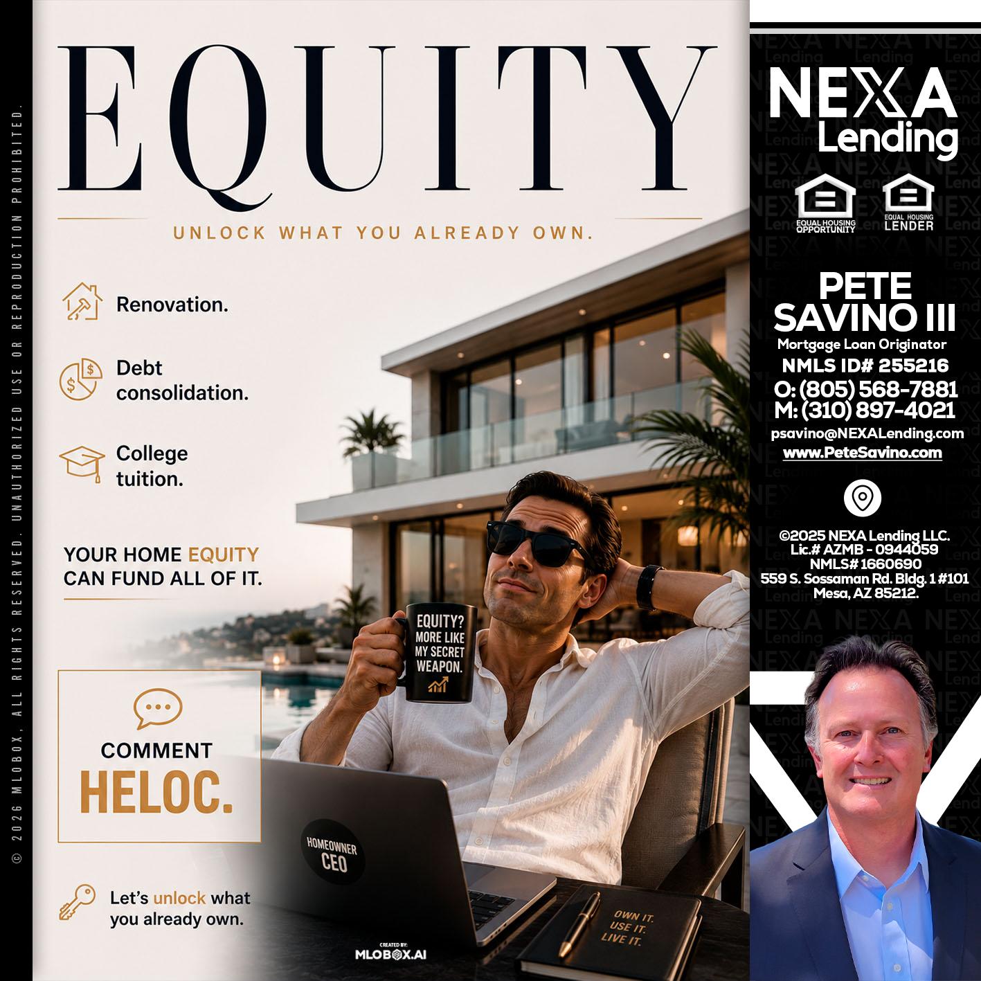EQUITY - Pete Savino III -Mortgage Loan Originator