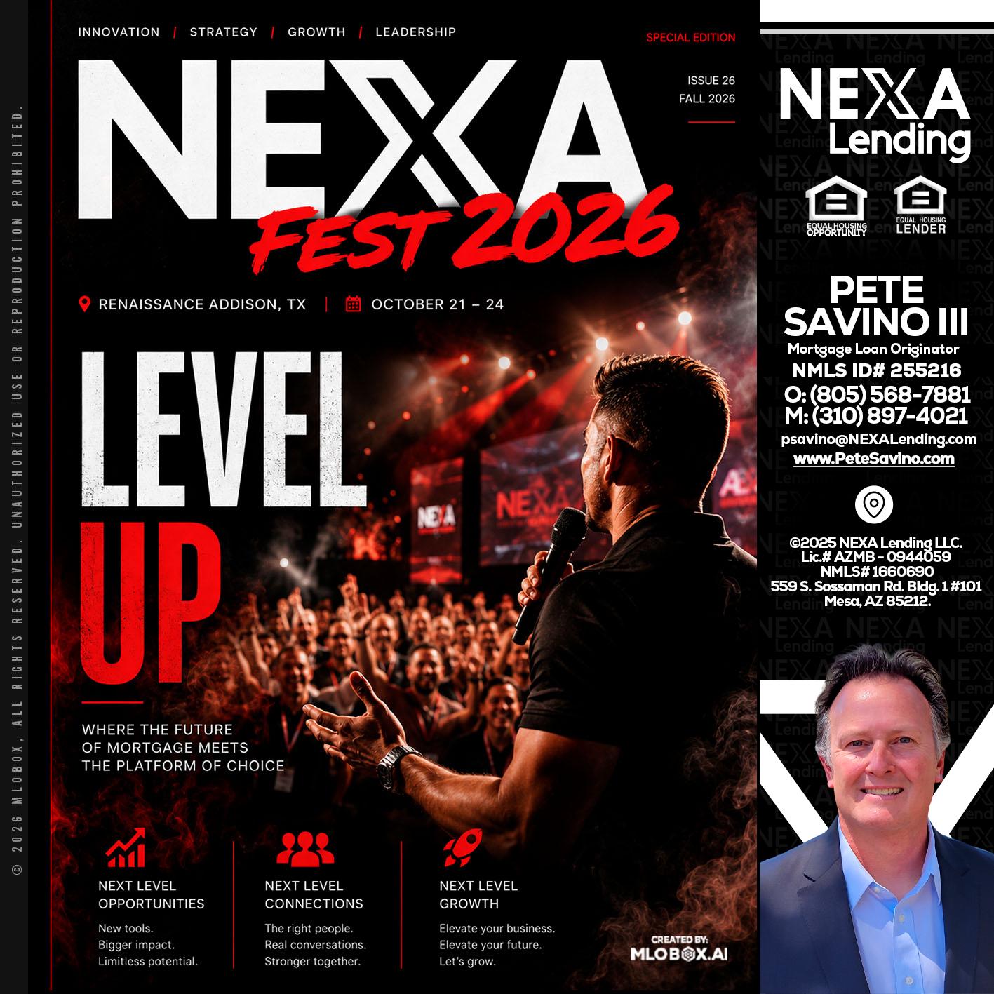 NEXA FEST 2026 - Pete Savino III -Mortgage Loan Originator
