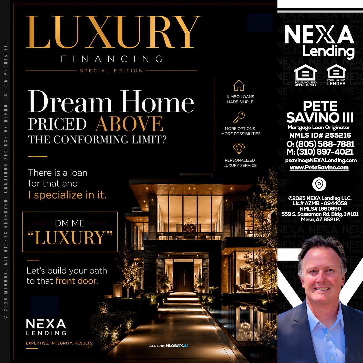 LUXURY - Pete Savino III -Mortgage Loan Originator