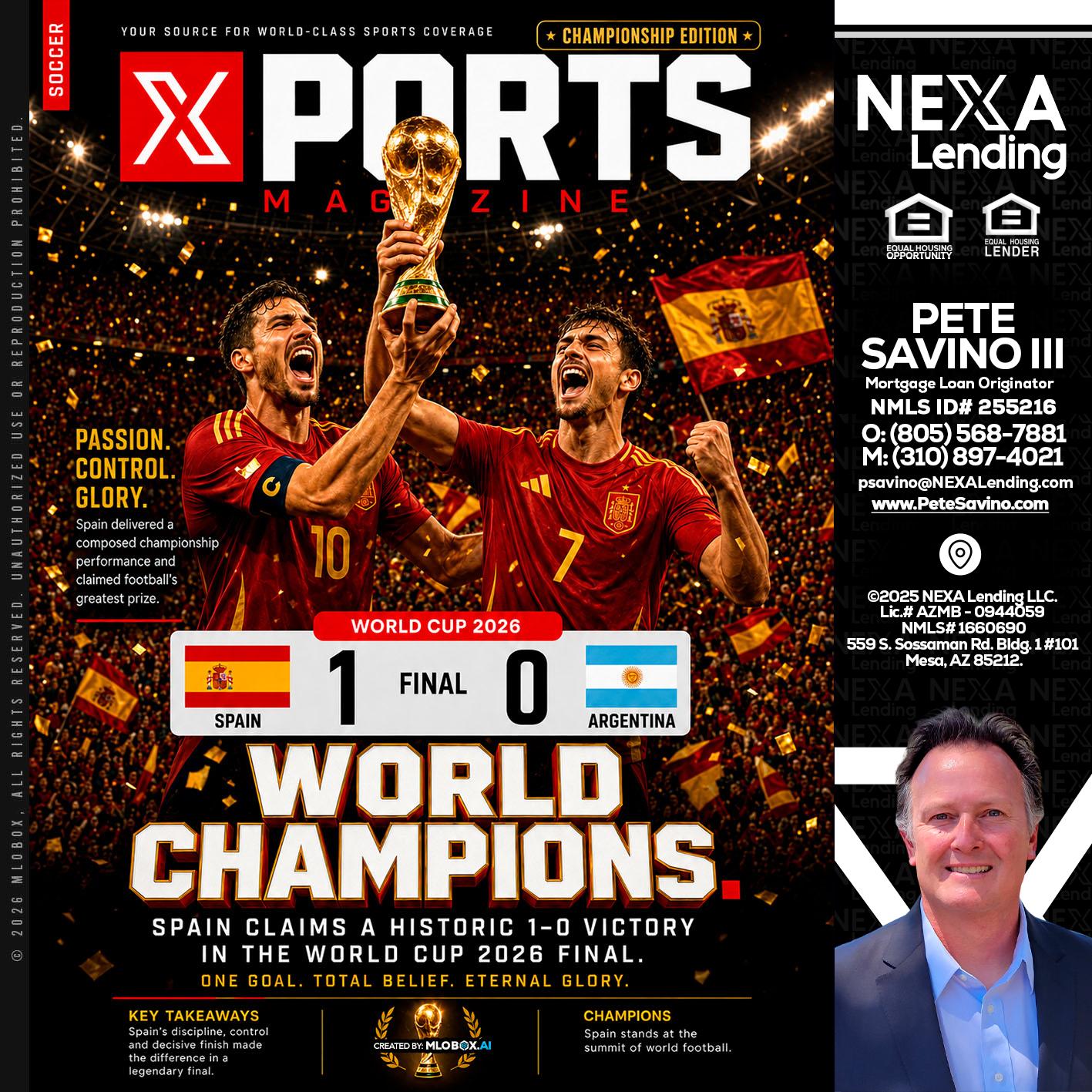 SPAIN CHAMPION - Pete Savino III -Mortgage Loan Originator