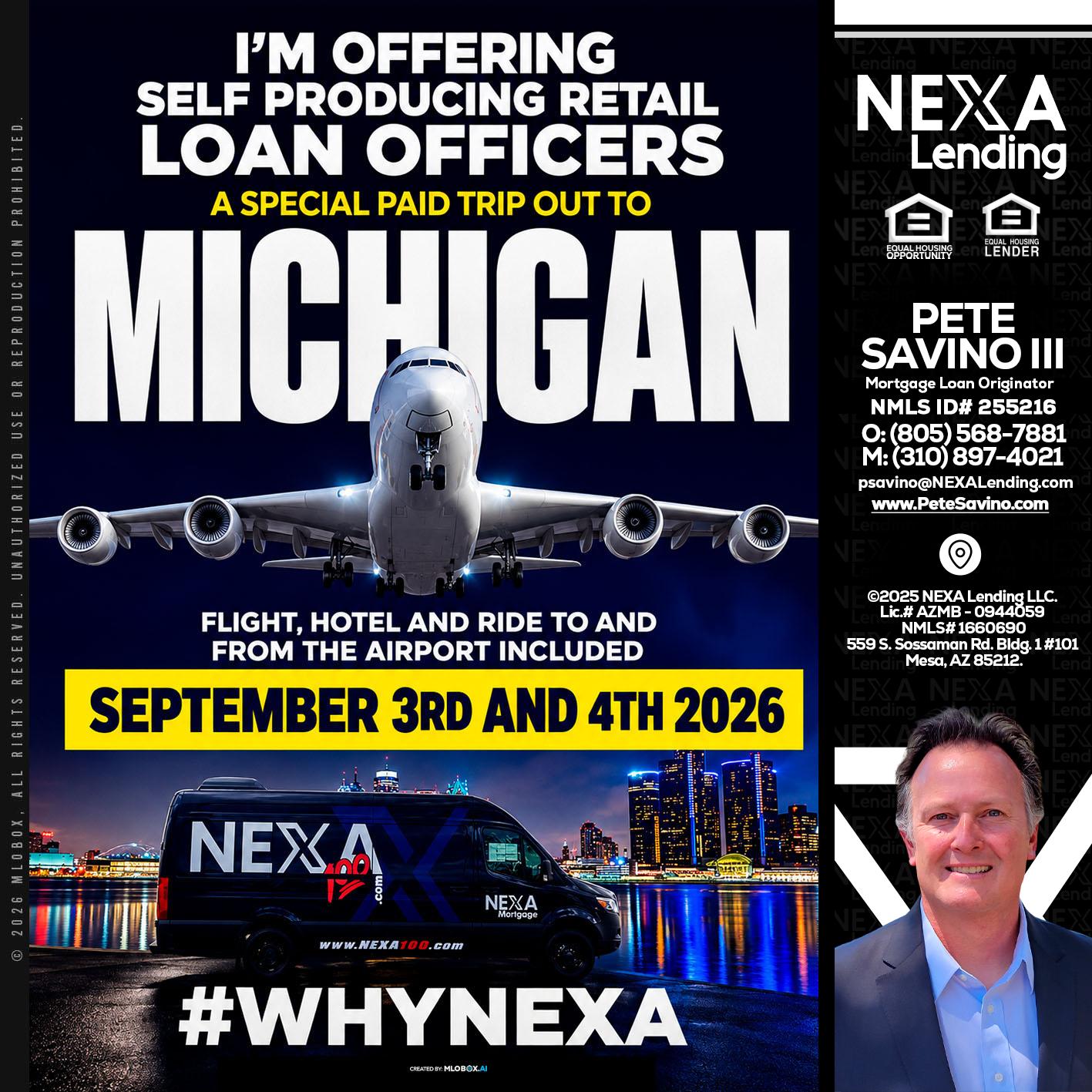 MICHIGAN - Pete Savino III -Mortgage Loan Originator