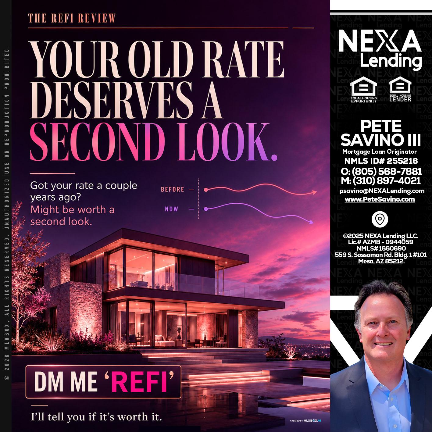 YOUR OLD - Pete Savino III -Mortgage Loan Originator