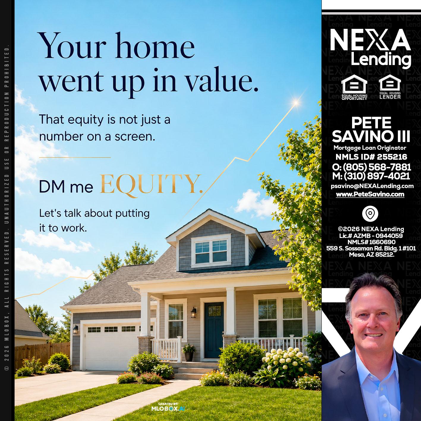 YOUR HOME - Pete Savino III -Mortgage Loan Originator