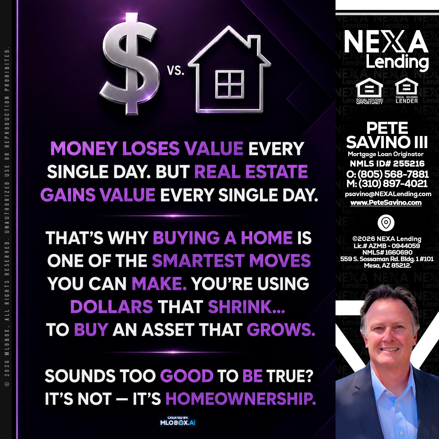 MONEY LOSES - Pete Savino III -Mortgage Loan Originator