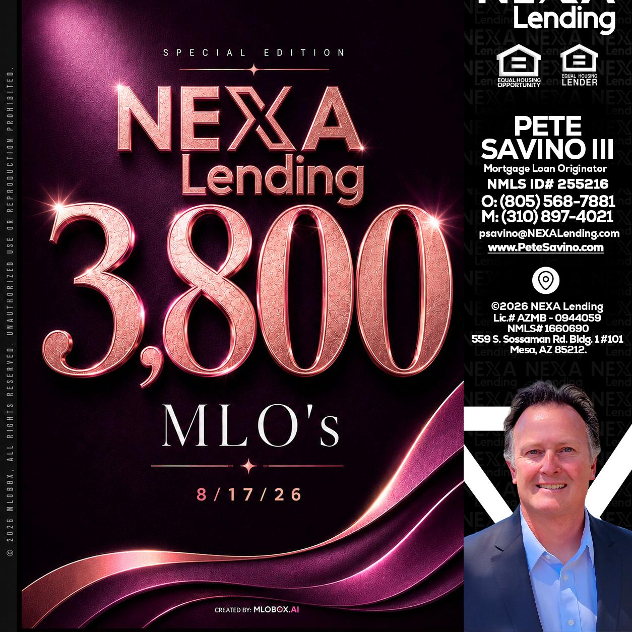 3800 MLOs - Pete Savino III -Mortgage Loan Originator