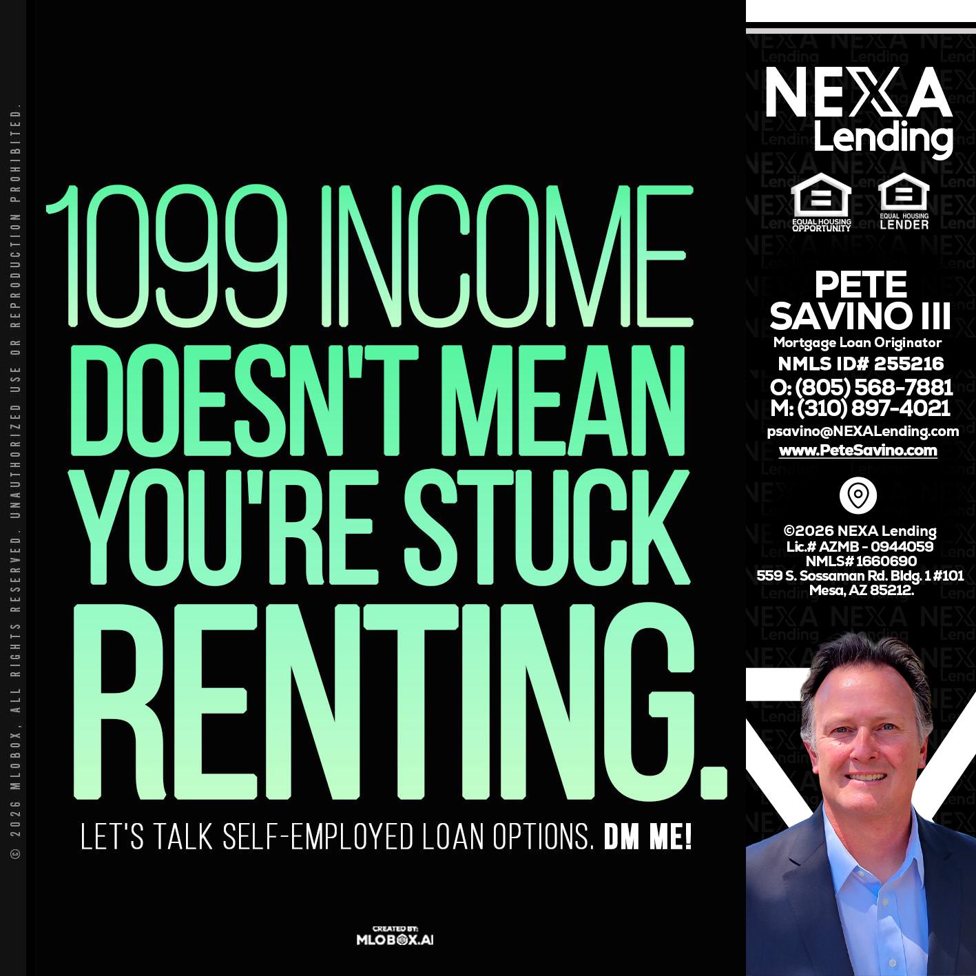1099 income - Pete Savino III -Mortgage Loan Originator
