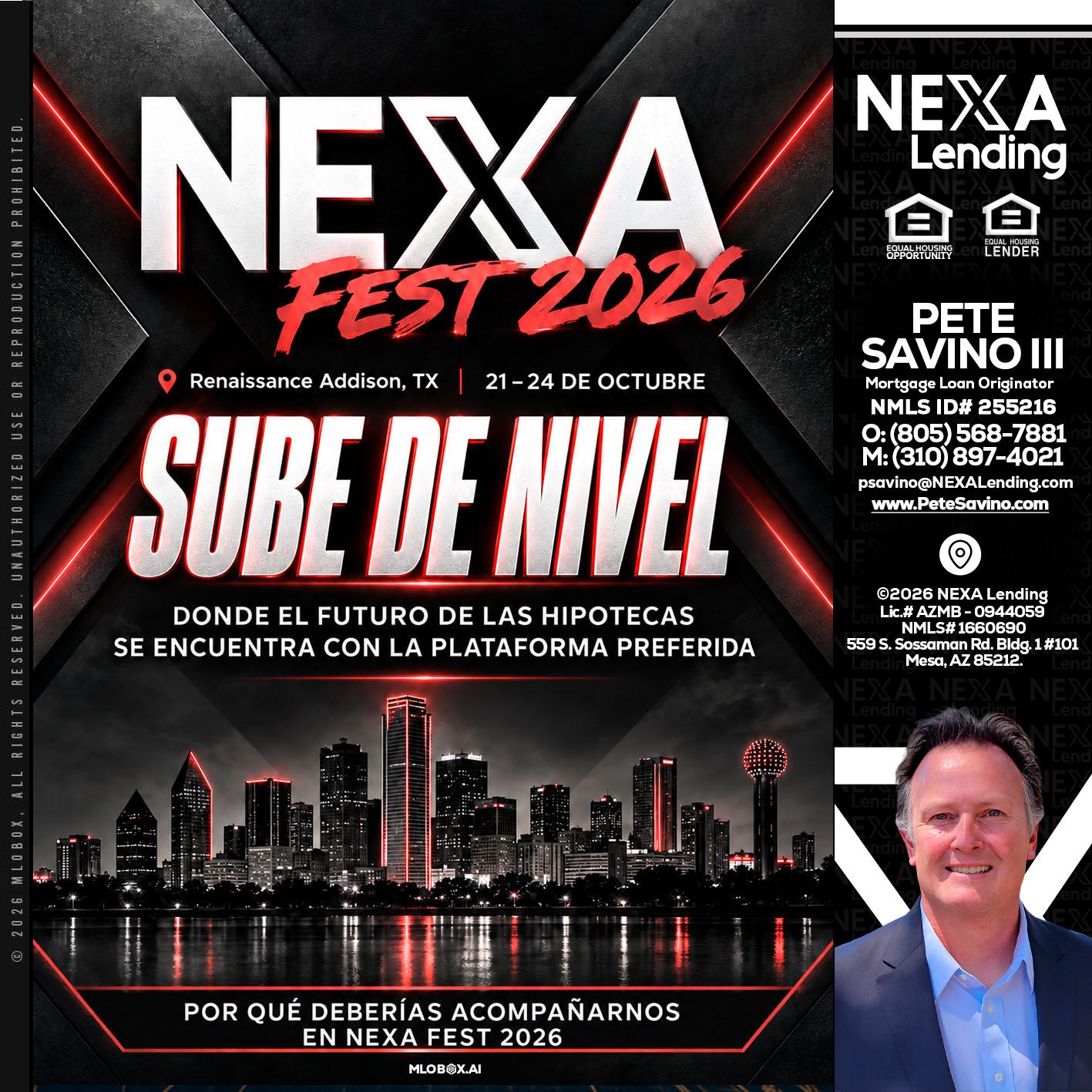 NEXA fest 2026 - Pete Savino III -Mortgage Loan Originator