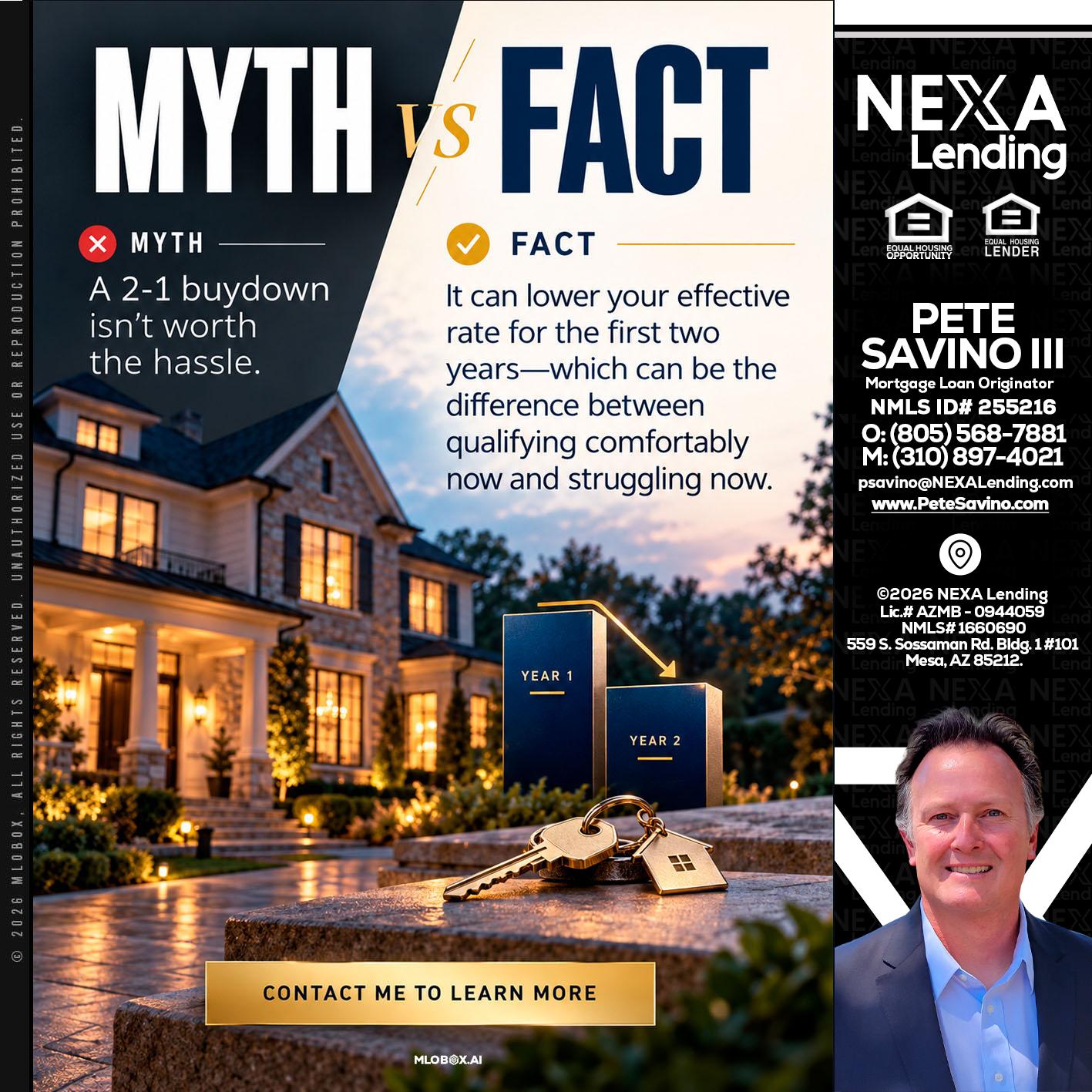 MYTH VS FACT - Pete Savino III -Mortgage Loan Originator