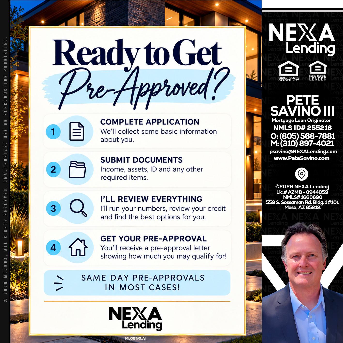ready to get - Pete Savino III -Mortgage Loan Originator