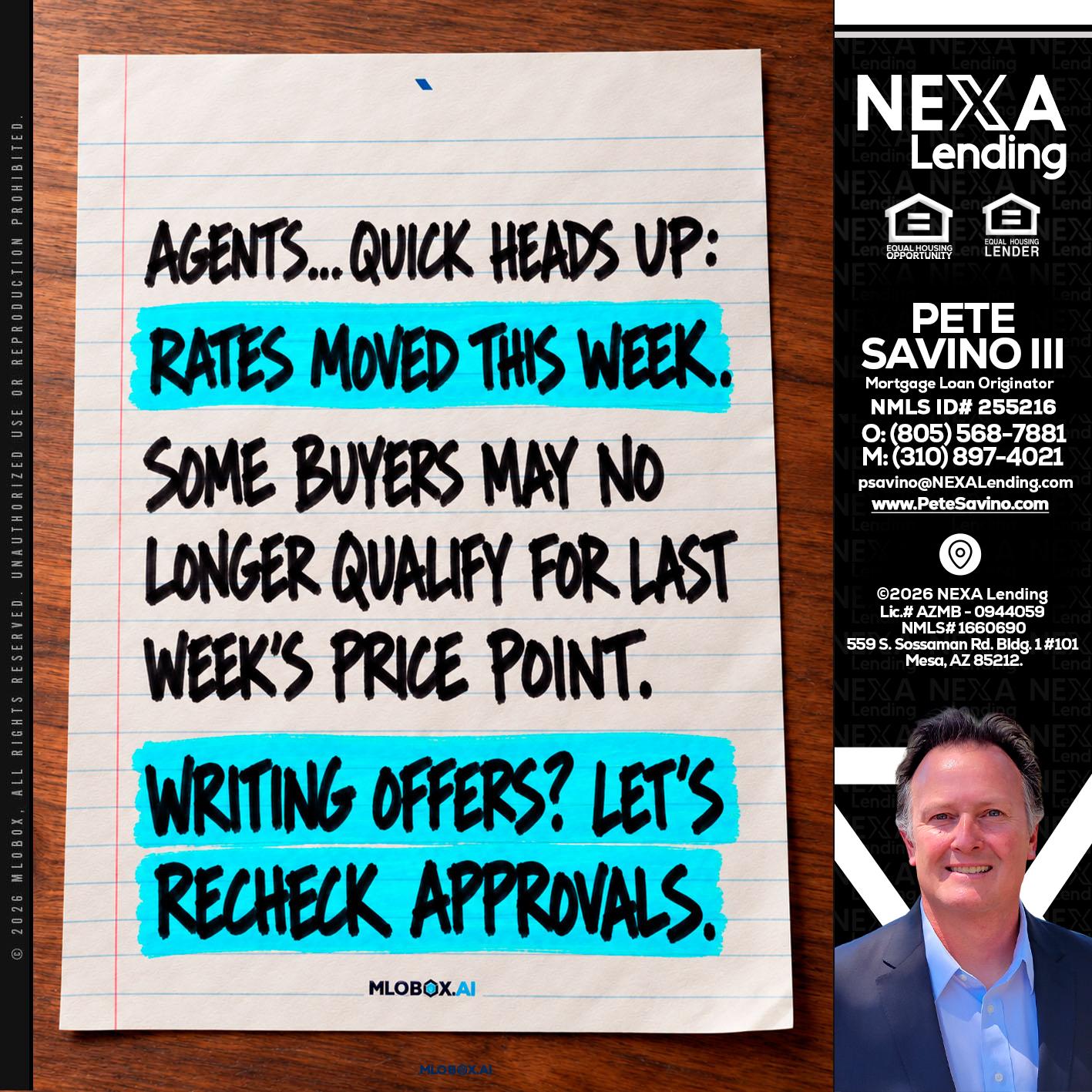 AGENTS - Pete Savino III -Mortgage Loan Originator