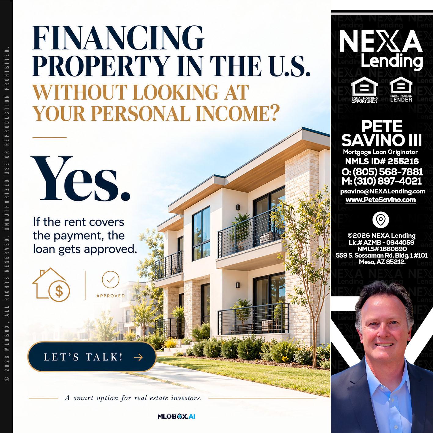 FINANCING - Pete Savino III -Mortgage Loan Originator